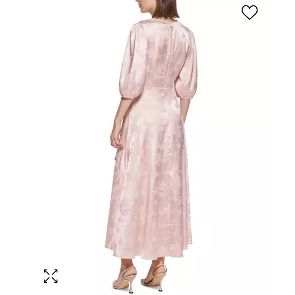 NWT Floral Jacquard Faux-Wrap Dress Size 14 - Picture 2 of 9